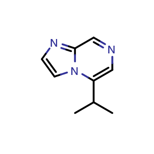 Chemical structure of 5-isopropylimidazo[1,2-a]pyrazine , CAS 2741669-00-9, AChemBlock U142292