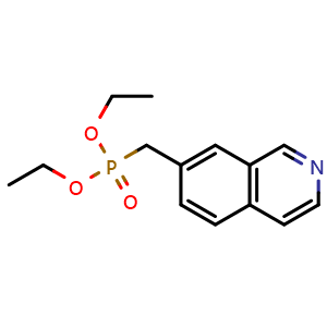 Chemical structure of diethyl (isoquinolin-7-ylmethyl)phosphonate , CAS 2739950-43-5, AChemBlock U142299