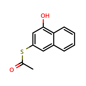 Chemical structure of S-(4-Hydroxy-2-naphthyl) Thioacetate , CAS 2244512-87-4, AChemBlock U142323
