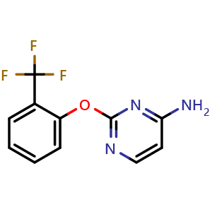Chemical structure of 4-Amino-2-[2-(trifluoromethyl)phenoxy]pyrimidine , CAS 1715719-83-7, AChemBlock U142335
