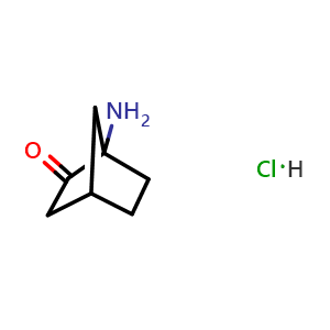 Chemical structure of 1-Aminobicyclo[2.2.1]heptan-2-one hydrochloride , CAS 26510-58-7, AChemBlock U142364