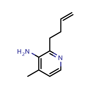 Chemical structure of 3-Amino-2-(3-buten-1-yl)-4-methylpyridine , CAS 2504202-33-7, AChemBlock U142373