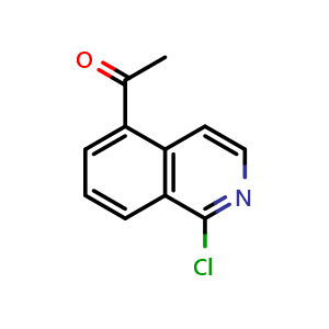 Chemical structure of 1-(1-chloroisoquinolin-5-yl)ethan-1-one , CAS 2749401-55-4, AChemBlock U142395