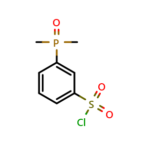 Chemical structure of 3-(Dimethylphosphoryl)benzenesulfonyl chloride , CAS 2748261-78-9, AChemBlock U142404