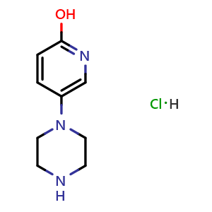 Chemical structure of 5-(piperazin-1-yl)pyridin-2-ol hydrochloride , CAS 2741300-92-3, AChemBlock U142410