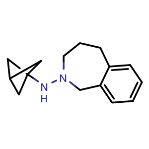 Chemical structure of N-(bicyclo[1.1.1]pentan-1-yl)-1,3,4,5-tetrahydro-2H-benzo[c]azepin-2-amine , CAS 2749711-47-3, AChemBlock U142441