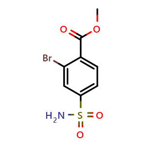 Chemical structure of methyl 2-bromo-4-sulfamoylbenzoate , CAS 2748264-06-2, AChemBlock U142501