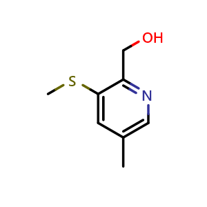Chemical structure of (5-methyl-3-(methylthio)pyridin-2-yl)methanol , CAS 2749918-42-9, AChemBlock U142504