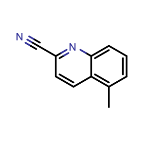 Chemical structure of 5-methylquinoline-2-carbonitrile , CAS 2732788-87-1, AChemBlock U142513
