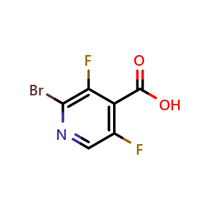 Chemical structure of 2-bromo-3,5-difluoroisonicotinic acid , CAS 2748453-60-1, AChemBlock U142531