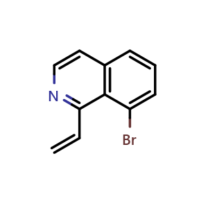 Chemical structure of 8-bromo-1-vinylisoquinoline , CAS 2740793-40-0, AChemBlock U142548