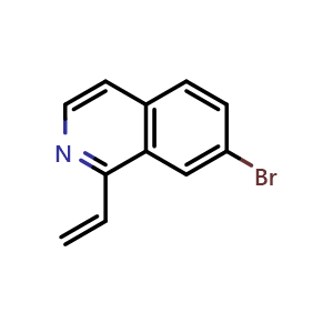 Chemical structure of 7-bromo-1-vinylisoquinoline , CAS 2748541-12-8, AChemBlock U142580
