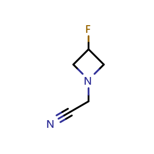Chemical structure of 2-(3-fluoroazetidin-1-yl)acetonitrile , CAS 2725790-92-9, AChemBlock U142607