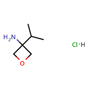 Chemical structure of 3-isopropyloxetan-3-amine hydrochloride , CAS 2725790-98-5, AChemBlock U142609