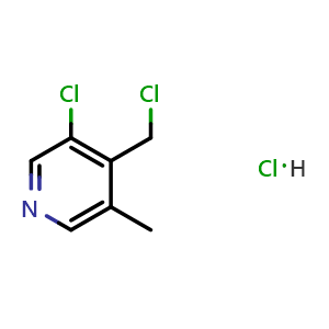 Chemical structure of 3-chloro-4-(chloromethyl)-5-methyl-pyridine hydrochloride , CAS 2725790-93-0, AChemBlock U142627