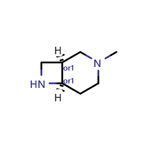 Chemical structure of cis-3-Methyl-3,7-diazabicyclo[4.2.0]octane , CAS 1932519-57-7, AChemBlock U142636