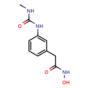 Chemical structure of N-Hydroxy-2-[3-(3-methylureido)phenyl]acetamide , CAS 2227989-94-6, AChemBlock U142645