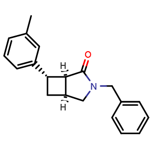 Chemical structure of (1R,5S,7S)-3-benzyl-7-(m-tolyl)-3-azabicyclo[3.2.0]heptan-2-one , AChemBlock U142694