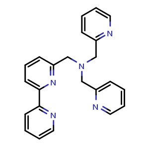 Chemical structure of 1-([2,2'-bipyridin]-6-yl)-N,N-bis(pyridin-2-ylmethyl)methanamine , CAS 1339945-49-1, AChemBlock U142722