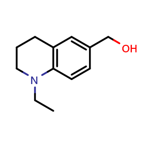 Chemical structure of (1-ethyl-1,2,3,4-tetrahydroquinolin-6-yl)methanol , CAS 209336-50-5, AChemBlock U142763