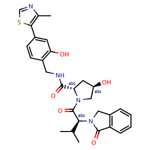 (2S,4R)-4-hydroxy-N-(2-hydroxy-4-(4-methylthiazol-5-yl)benzyl)-1-((S)-3-methyl-2-(1-oxoisoindolin-2-yl)butanoyl)pyrrolidine-2-carboxamide