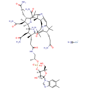 Chemical structure of Cyanocobalamin , CAS 68-19-9, AChemBlock V142778