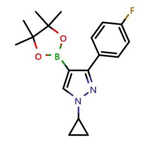 1-cyclopropyl-3-(4-fluorophenyl)-4-(4,4,5,5-tetramethyl-1,3,2-dioxaborolan-2-yl)-1H-pyrazole