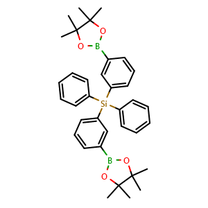 Chemical structure of diphenylbis(3-(4,4,5,5-tetramethyl-1,3,2-dioxaborolan-2-yl)phenyl)silane , CAS 2084131-31-5, AChemBlock V142883