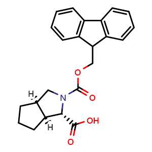 Chemical structure of 2-(9H-Fluoren-9-ylmethyl) (1S,3aR,6aS)-hexahydrocyclopenta[c]pyrrole-1,2(1H)-dicarboxylate , CAS 1418311-56-4, AChemBlock V142925