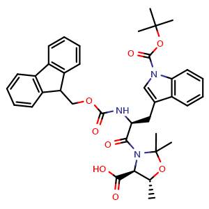 (4S,5R)-3-[(2S)-3-{1-[(tert-butoxy)carbonyl]-1H-indol-3-yl}-2-({[(9H-fluoren-9-yl)methoxy]carbonyl}amino)propanoyl]-2,2,5-trimethyl-1,3-oxazolidine-4-carboxylic acid