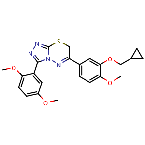 7H-1,2,4-Triazolo[3,4-b][1,3,4]thiadiazine, 6-[3-(cyclopropylmethoxy)-4-methoxyphenyl]-3-(2,5-dimethoxyphenyl)-
