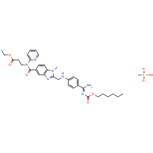 Chemical structure of Dabigatran etexilate mesylate , CAS 872728-81-9, AChemBlock V143011