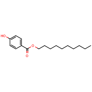 Chemical structure of Decyl 4-hydroxybenzoate , CAS 69679-30-7, AChemBlock V143020