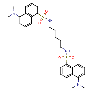 Chemical structure of DANSYLCADAVERINE DIDANSYLCADAVERINE , CAS 55521-24-9, AChemBlock V143028