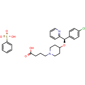 Chemical structure of (R)-Bepotastine Besylate , CAS 190730-42-8, AChemBlock V143033
