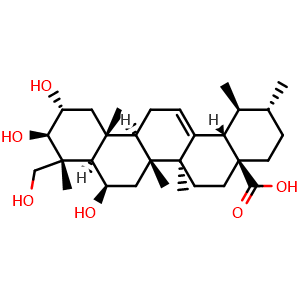 Chemical structure of Madecassic acid , CAS 18449-41-7, AChemBlock V143045