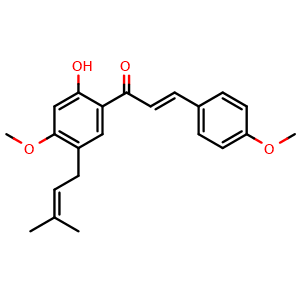 Chemical structure of 4'-O-Methylbroussochalcone B , CAS 20784-60-5, AChemBlock V143053