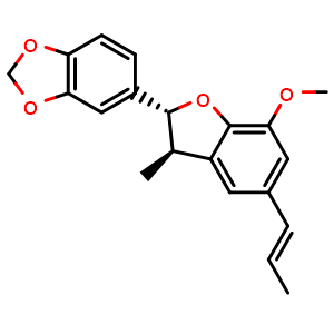 Chemical structure of (-)-Licarin B , CAS 51020-87-2, AChemBlock V143082