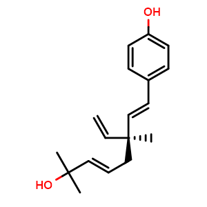 Chemical structure of Delta3,2-Hydroxylbakuchiol , CAS 178765-49-6, AChemBlock V143098