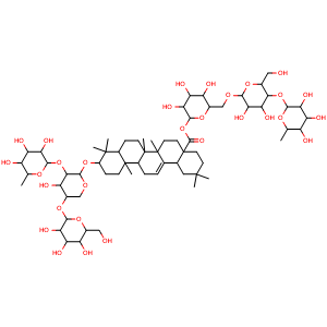 Chemical structure of Hederacolchiside E , CAS 33783-82-3, AChemBlock V143113