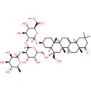Chemical structure of Soyasaponin Be methyl ester , CAS 117210-13-6, AChemBlock V143116