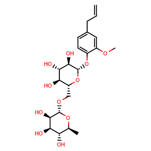 Chemical structure of Eugenol rutinoside , CAS 138772-01-7, AChemBlock V143124