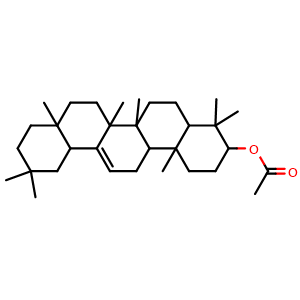 Chemical structure of beta-Amyrin acetate , CAS 1616-93-9, AChemBlock V143140
