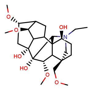 Chemical structure of Delsoline , CAS 509-18-2, AChemBlock V143143
