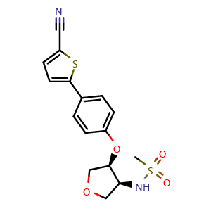 N-((3S,4S)-4-(4-(5-cyanothiophen-2-yl)phenoxy)tetrahydrofuran-3-yl)methanesulfonamide