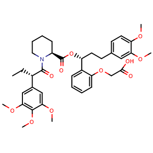 2-(2-((R)-3-(3,4-dimethoxyphenyl)-1-(((S)-1-((S)-2-(3,4,5-trimethoxyphenyl)butanoyl)piperidine-2-carbonyl)oxy)propyl)phenoxy)acetic acid