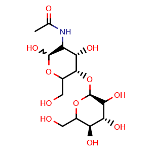 Chemical structure of LacNAc , CAS 32181-59-2, AChemBlock V143185