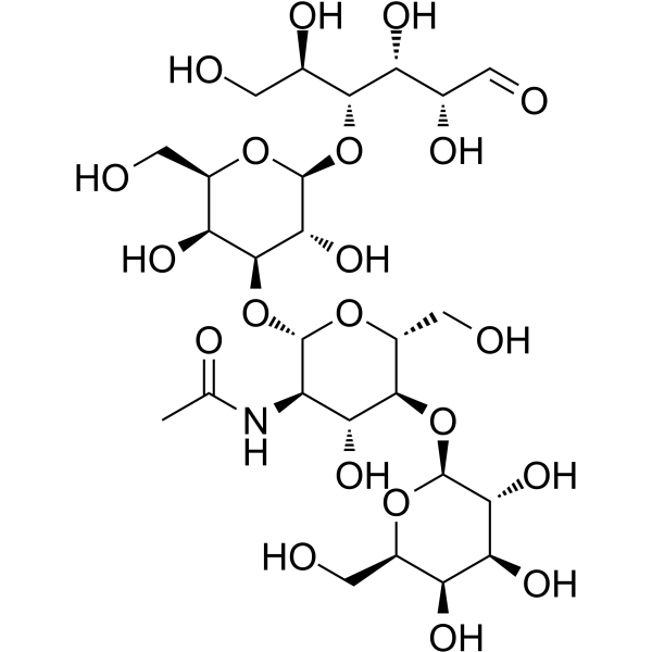 Chemical structure of Lacto-N-neotetraose , CAS 13007-32-4, AChemBlock V143217