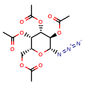 Chemical structure of 2,3,4,6-Tetra-O-acetyl-beta-D-galactopyranosyl azide , CAS 13992-26-2, AChemBlock V143218