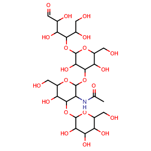 Chemical structure of Lacto-N-tetraose , CAS 14116-68-8, AChemBlock V143219